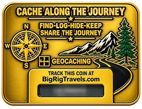 The back of the coin, where the tracking code is engraved